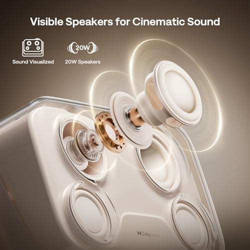 Aurzen BOOM Mini Smart Projector with Google TV, 500 ANSI, Off-White — view 6