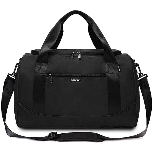 ECOHUB Ryanair Cabin Bag - 40x20x25 Underseat Carry On Bag with Shoulder Strap for Women and Men Weekend & Overnight Travel (Black) — view 4