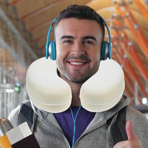 YARNOW Memory Foam Reusable Face Pillow 28x28x8cm Breathable U-shaped Cushion with Vent Holes for Neck and Head Massage — view 6