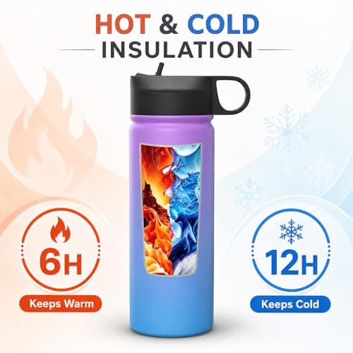 OMNRELM Personalised Water Bottle with Photo & Text, Custom Bottle — view 4