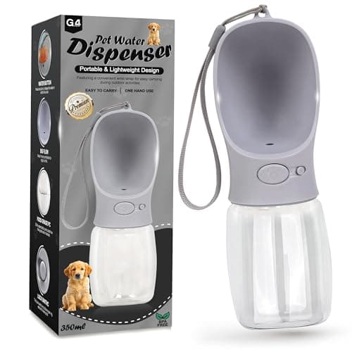 Dog Water Bottle 350ml Leak-Proof Pet Water Dispenser Food-Grade Antibacterial Pet Water Bottle – Leak-Proof Portable Outdoor Drinking Cup for Dogs & Cats, Travel Gift for Pets