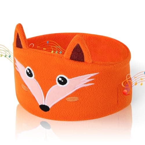 OFFCUP Sleep Headphones, Headband Headphones, Soft Bluetooth Headset Hi-Fi Stereo Super Bass Music Headphones for Men Women Office Nap Travel Yoga Workout Meditation（Orange）