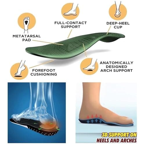 Hand-Stitched Leather Shoes,Men Hiking Shoes Arch Support Anti-Fatigue Anti Slip Shock Warm Running Boots,Men's Comfortable Orthopedic Leather Sneakers with Arch Support(Brown,9 UK) — view 3