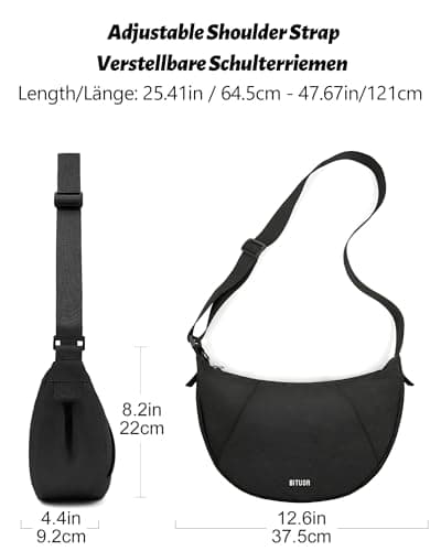 Crossbody Bag for Women Anti-theft Crescent Shoulder Bag Purse Hobo Bag — view 3