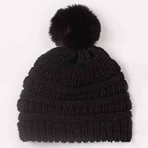 3Pcs Kids Beanie Hat Scarf Gloves Set Soft Knitted Winter Neck Warmer And Accessories School Travel Gifts Sets 3-In-1 Thermal For Children White Xmas Boys Girls (Black,One Size) — view 3