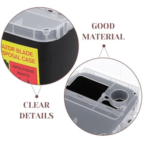 2pcs Razor Blade Storage Boxes Locking Lid, Portable Black Plastic — view 3