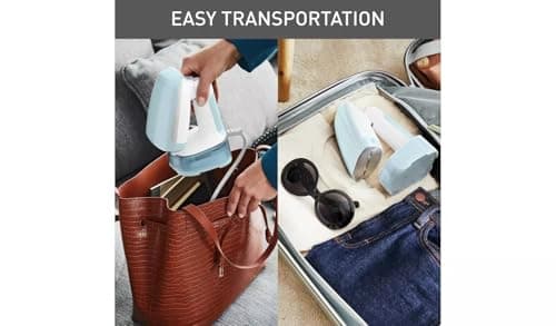 Tefal Access' Steam Pocket DT3041G0 Handheld Compact Garment Steamer, 1300W / White & Sky Blue — view 2