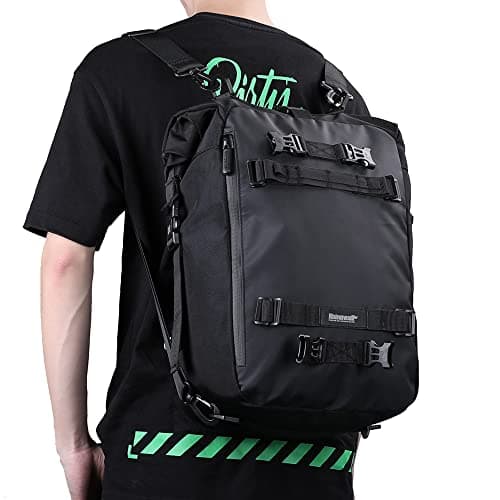 Rhinowalk Motor Pannier Bag 20L Multifunctional Waterproof Rear Rack Trunk Motorcycle Seat Bag Motorbike Saddle Bag Professional Motor Accessories-Black — view 6