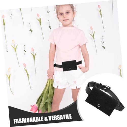Abaodam Girls Waist Bag Small Fanny Pack Black Kids Belt Bag for Girls Fashion Mini Hip Pack Casual Travel Outdoor Use — view 6