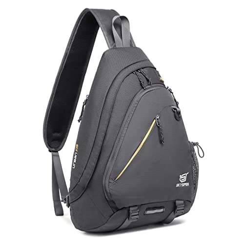 SKYSPER Sling Laptop Bag (Up to 13 Inch) - 18L Crossbody Sling Backpack Travel Shoulder Bag Hiking Daypack for Men Women(Darkgrey)
