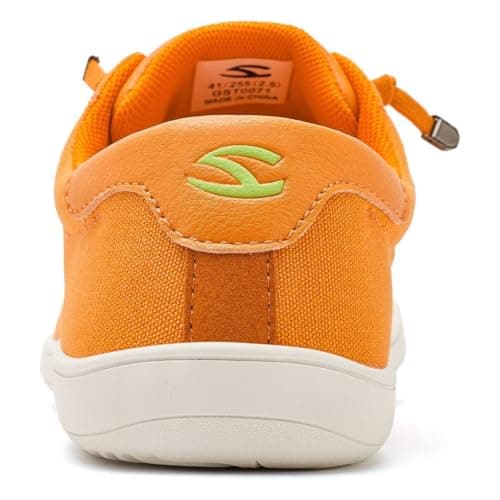 HOBIBEAR Wide Barefoot Shoes Men Women Walking Shoes Trail Running Sneakers | Zero Drop Sole | Lightweight Comfortable Orange — view 2