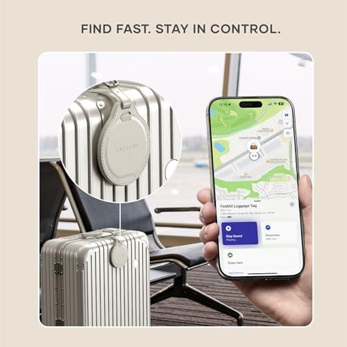 SATECHI FindAll™ Luggage Tag, Find My Compatible for iPhone & iPad, Sand — view 4