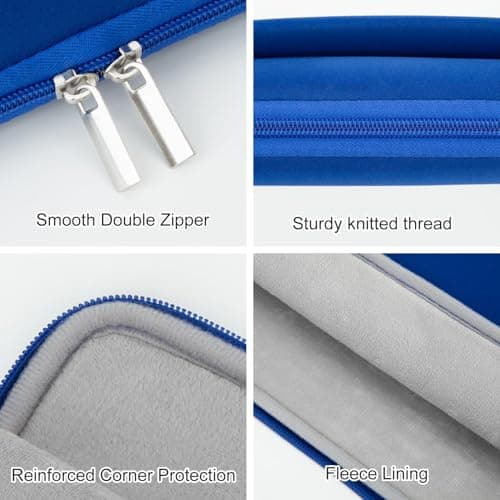 HEDUGO Laptop Sleeve Bag Compatible with 13 to 14 inches MacBook Air/Pro Chromebook Notebook Portable Case with Front Pocket Padded Computer Pouch Cover Protective for 13” to 14” Laptop,Blue — view 3