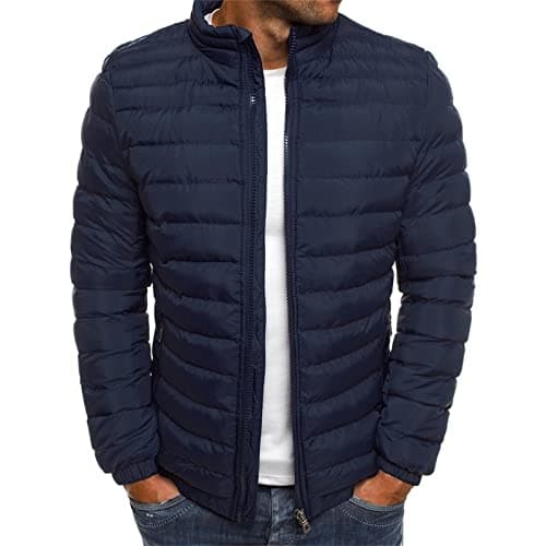 Winter Jackets for Mens Winter Coats Lightweight Puffer Jacket Zip up Padded Coat Packable Down Jackets Quilted Jacket Puffy Coat for Snow Ski Hiking Travel Warm Cozy — view 2
