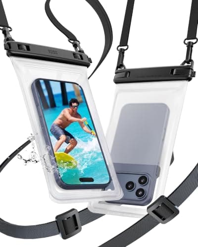 YOSH Crossbody Waterproof Phone Pouch, 2 Pack Waterproof Phone Case, 7.5"