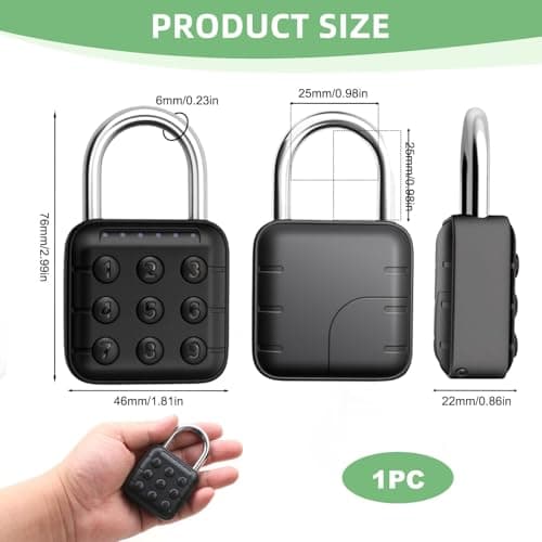 6 Digit Combination Padlock, IP55 Waterproof Gym Locker Padlock — view 2