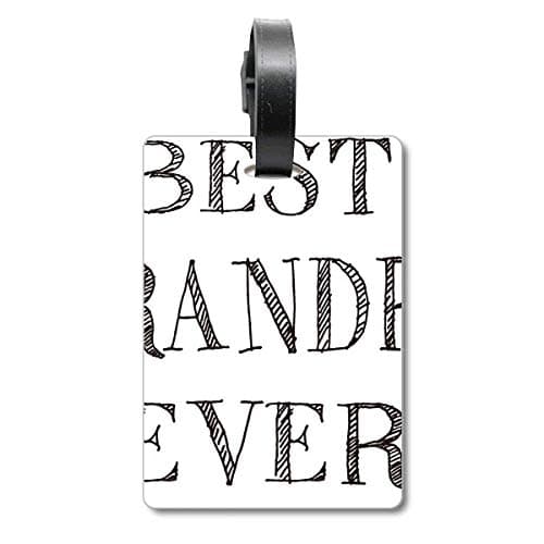 Best Grandpa Ever Quote Heart Suitcase Bag Tag Luggage Card Hanging Scutcheon Label