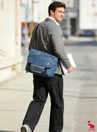 OIWAS Messenger Bags for Men, 15.6 Inch Satchel Bag Men Bag Shoulder Bag Laptop School Travel Work Blue — view 2