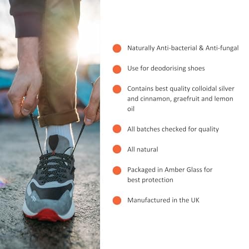 Benatural Essentials Shoe Fresh Spice Antibacterial Colloidal Silver Deodoriser with Cinnamon, Grapefruit & Lemon Essential Oil 100ml — view 2