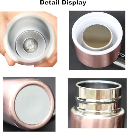 Stainless Steel Water Bottle, Mini Flask 150ML,Coffee Vacuum Small Flasks Small Capacity Portable Travel Drink Water Bottle Insulated Cup (Coffee) — view 3