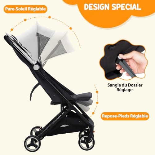 Ultra-Compact Travel Stroller Pushchair, Ultra Compact Fold Stroller — view 5