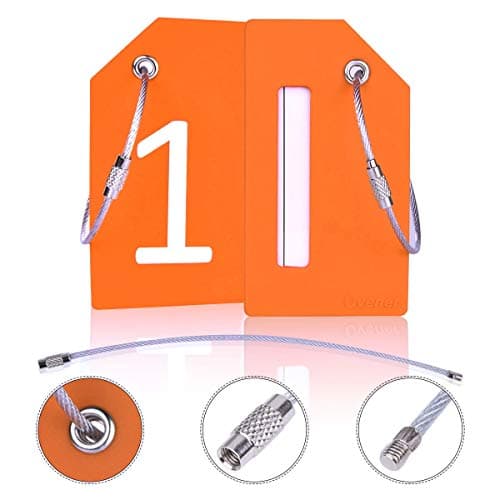 Silicone Luggage Tag with Name ID Card to Quickly Spot Suitcase(Orange 5) — view 2