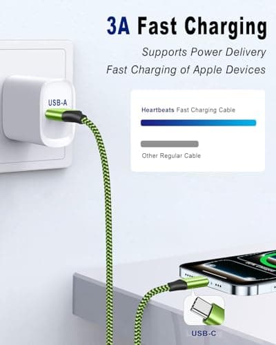 USB C Charger Cable,3Pack 1.8M/6FT USB to USB C Cable,Type C Fast Charging — view 2
