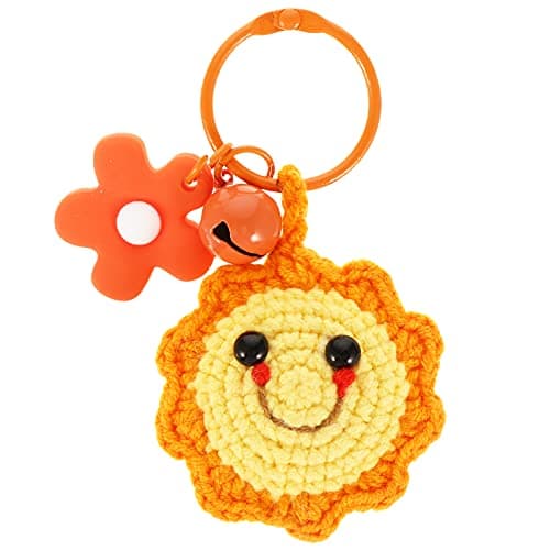 Outanaya Pendant and Lightweight Design with Comfortable Hand Feeling Orange Wool Suitcase Adorable Bag Charm for Daily Style Accessories