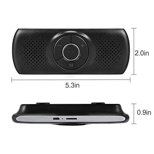 TIANSHILI Portable Bluetooth Speaker, Car Handsfree Speakerphone, Stereo Sound Enhanced Bass/Built-in Mic/TF Card Player/Google Assistant Voice Command for Car, Home, Outdoor (Silver)… — view 6