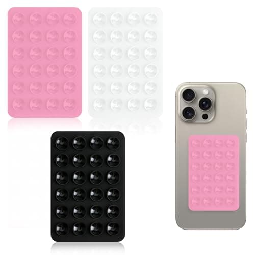 3pcs Silicone Suction Phone Holder,Multipurpose Sticky Grip Mount