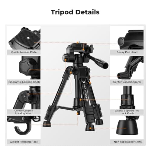 K&F CONCEPT Mini Desktop Tripod, 24.8'' Camera Tripod Tabletop — view 4