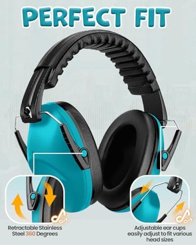 Lorrtta Kids Noise Canceling Earmuffs – Adjustable & Soft Hearing Protection for Children, Great for Sleep, Travel, Focus & Autism Sensitivity — view 3