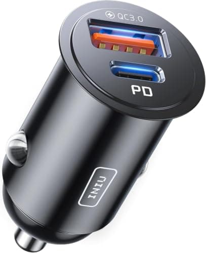 INIU Car Charger, Total 60W [USB C 30W+USB A 36W] Cigarette Lighter Charger