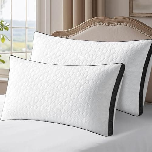 TINCOOL Pillows 2 Pack, Hotel Quality Luxury Pillows For Neck And Shoulder Pain, Neck Support Pillow for Bed & Sofa, Soft & Supportive, Breathable & Washable Standard Size 42x70cm for all Sleepers