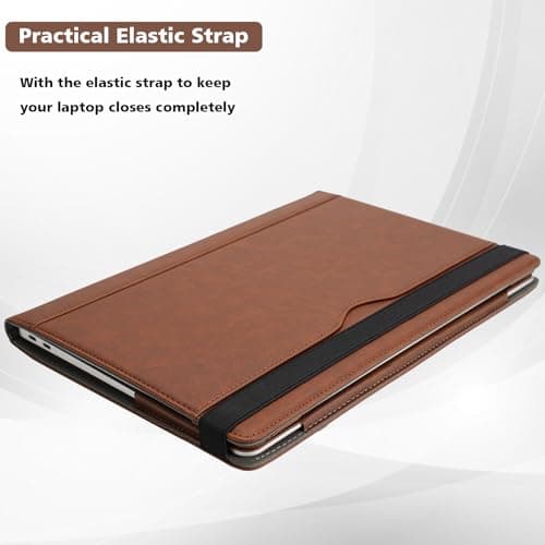 TYTX MacBook Air Leather Case 13.6 Inch 2022 A2681 M2 Laptop Sleeve Protective Folio Book Cover (A2681 M2, Dark Brown) — view 6