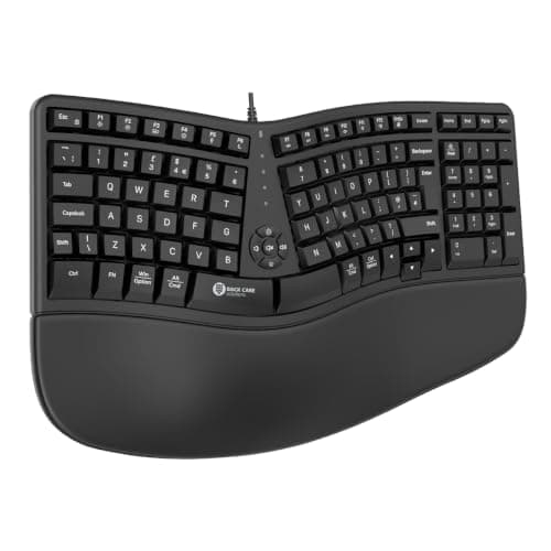 Full-Size Split Keyboard - Integrated Number Pad + Wrist Rest - Wired — view 2