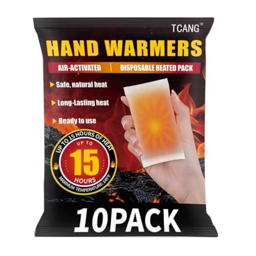 10 Pack Disposable Hand Warmers - Up to 15 Hours of Heat - Super Long Lasting Air Activated Warmers, All Natural & Portable for Camping, Fishing, Outdoor Sports, Winter Work, Gifts for Men and Women