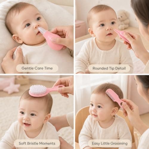 Liemuao Baby Toiletry Bag Kit, 13 Essential Baby Care Accessories - Hair Brush, Digital Thermometer and Bath, Nail Clippers, File, for Newborn Baby Girls and Boys (Blue) — view 5