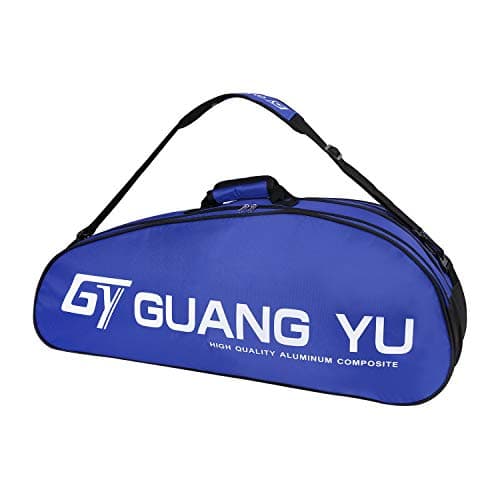 FakeFace Professional Badminton Racket Bag 4-6 Pack Racquet Handbag Waterproof Tennis Racquetball Battledore Sport Duffel Large Capacity Gym Equipment Bag Portable Shoulder Tote Bag with Handle — view 4