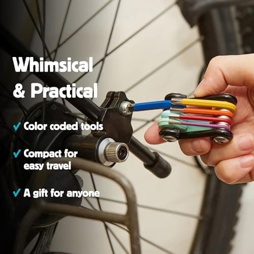 Kikkerland 9-in-1 Rainbow Multi-Tool – Compact & Durable 9-Bit Driver Set with Allen Wrenches & Screwdriver Bits – Utility Essentials for Home Improvement & Travel Repair — view 3