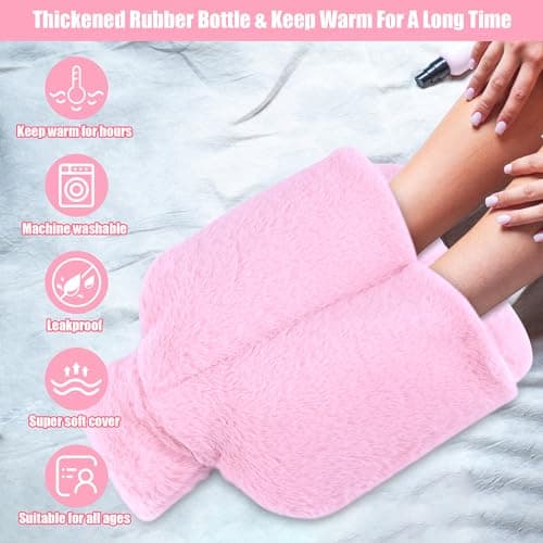 Meetory Foot Hot Water Bottle - 2L Hot Water Bottle Foot Warmer for Feet Women and Men Feet Warming, Pain Relief, Fits UK Size 3-8 (EU 35-45) — view 2