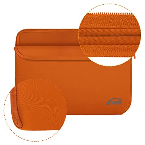 AIPIE Laptop Sleeve 13 13.3 13.6 Inches Compatible with MacBook Pro, MacBook Air M1 M2 Bump Absorb 12.6 x 8.9 x 0.8 Inch Chromebook Netbook Case for Surface ACER ASUS DELL HP DELL, Orange — view 4