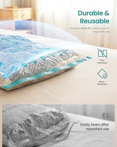 SONGMICS Vacuum Storage Bags With Hand Pump 12 Pack, 3S/3M/3L/3J — view 6