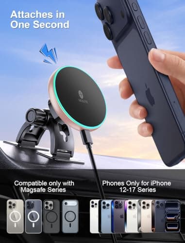 MOKPR for Magsafe Car Mount Charger, 15W for Magsafe Car Charger — view 2
