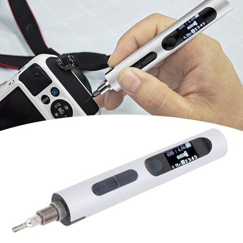 BAOFUYA Precision Screwdriver Mini Electric Screwdriver Mini Cordless Screwdriver Rechargeable Screwdriver Repair Tool Kit for Phone Camera Laptop (Silver) — view 2