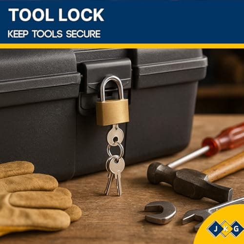3 x 20mm Small Padlocks with Keys - Solid Brass | Small Gym Locker Padlocks, Travel Luggage Padlock, Lock for Jewellery Box, Cupboards, Tool Box, Suitcases - Mini Indoor Outdoor Locks (9 Keys) — view 6
