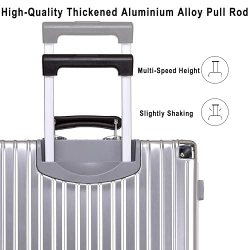All Aluminium Hard Shell Suitcase Medium Size Travel Metal Suitcase — view 5