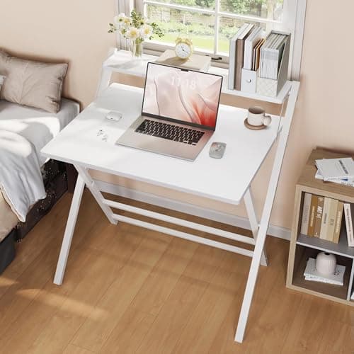 Yaheetech Foldable Desk with Monitor Stand 80 cm — view 2
