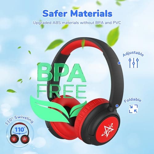 iClever BTH22 Kids Headphones Wireless 60H Play Time for Toddler Travel — view 5