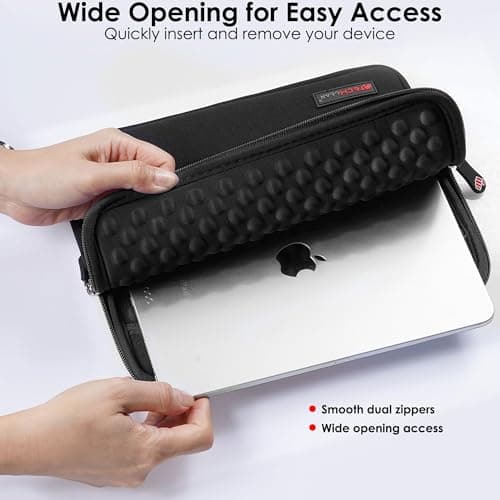 TECHGEAR Universal Neoprene Padded Sleeve Case for 9-11" Tablets: iPad Pro/Air 11", iPad A16 10.9", iPad 10.2", Samsung Tab A11 Plus A9+ S10 Lite S9 FE, Lenovo Tab M10 - Shockproof Zipped Pouch — view 4
